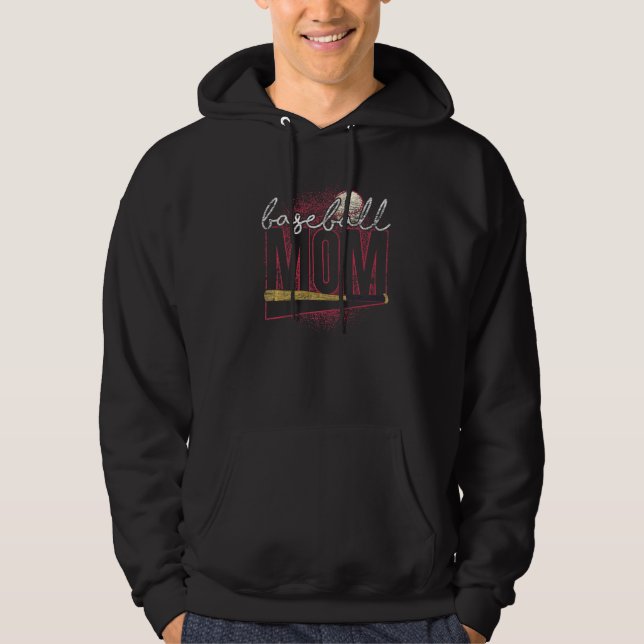 Sudadera Baseball Mom Baseball Sport Mothers Day Baseball (Anverso)