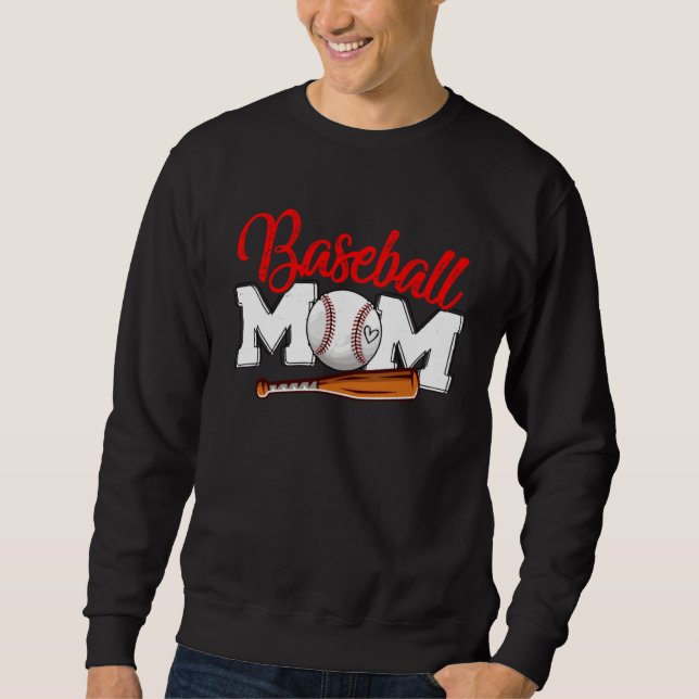 Sudadera Baseball Mom Cute Sport  Mother s Day For Women (Anverso)