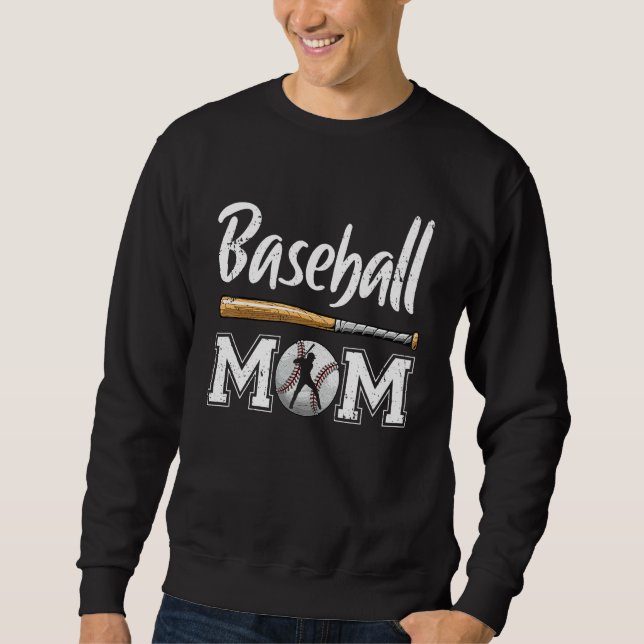 Sudadera Baseball Mom Leopard Print Baseball Mama Mother s  (Anverso)