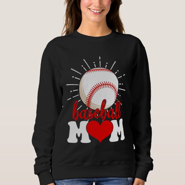 Sudadera Baseball Mom Mama Mother s Day Sport (Anverso)