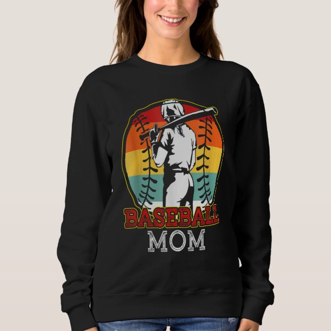 Sudadera Baseball Mom Softball Mother Team Sports  For Wome (Anverso)