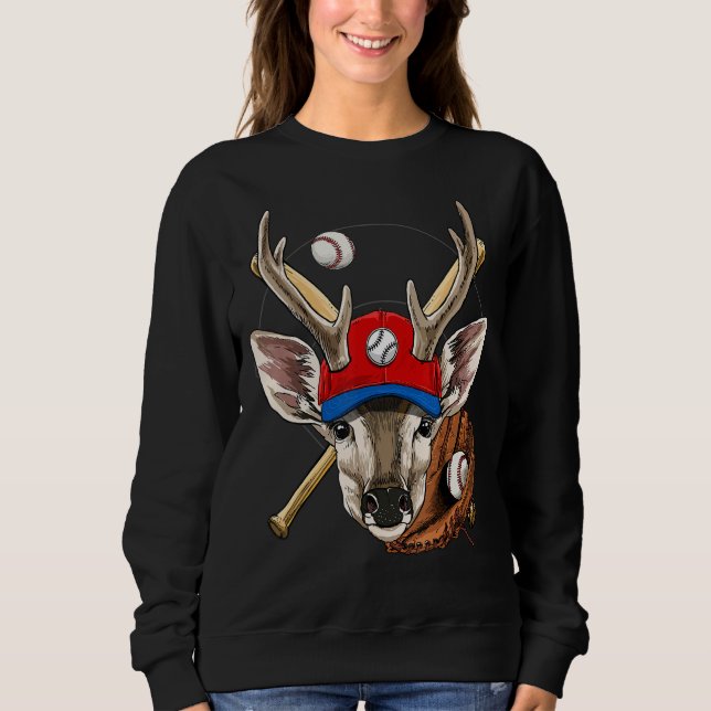 Sudadera Baseball Player Deer Pitcher Catcher Baseball Coac (Anverso)