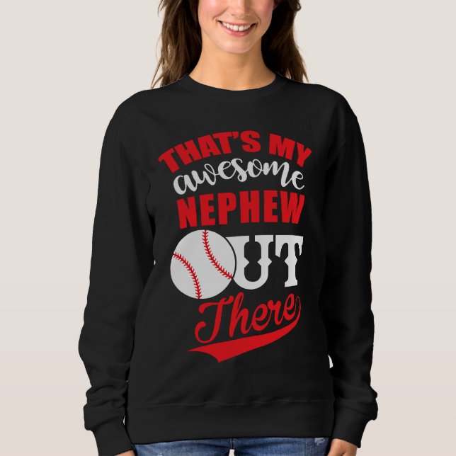 Sudadera Baseball That's My Awesome Nephew Out (Anverso)