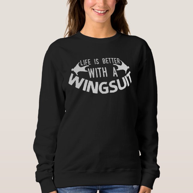 Sudadera Basejumper Joke Basejump Skydiver Wingsuiting Wing (Anverso)