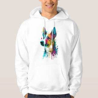Sudadera Basenji - Graffiti Neon Ink Splash