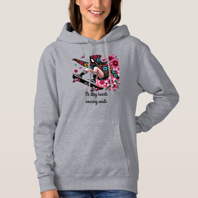 Sudadera básica con capucha para mujer (Anverso)