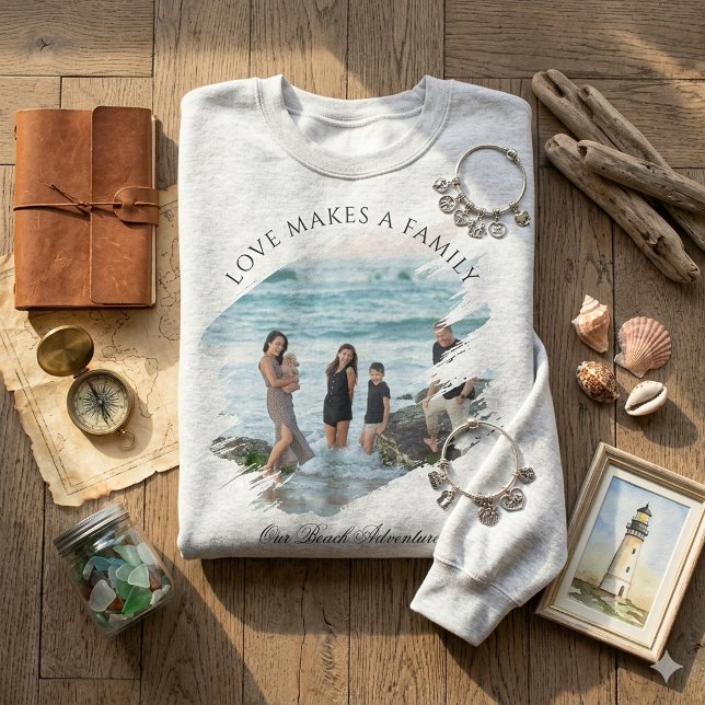 Sudadera Básica Confortable Con Texto De Foto Pers (Custom Photo Text Print Cozy Basic Sweatshirt)