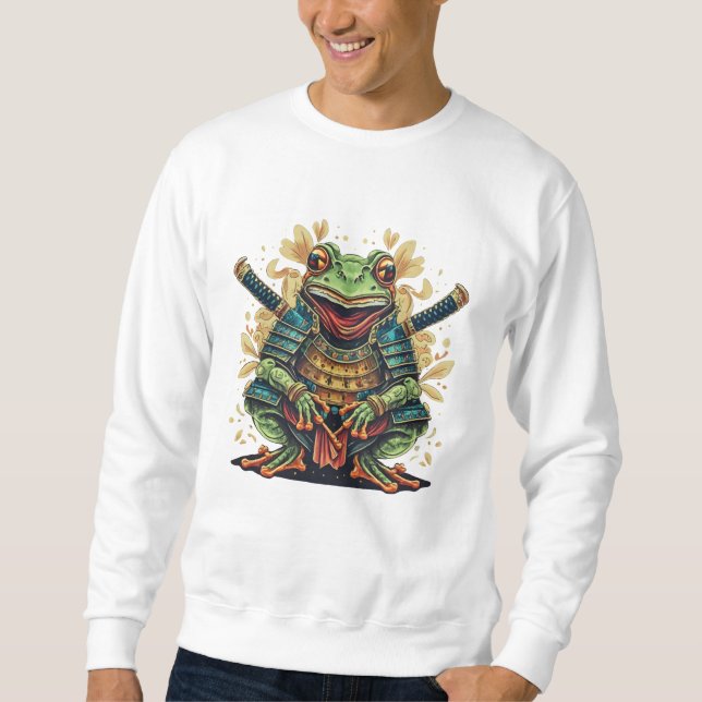 Sudadera básica de guerrero samurái rana (Anverso)