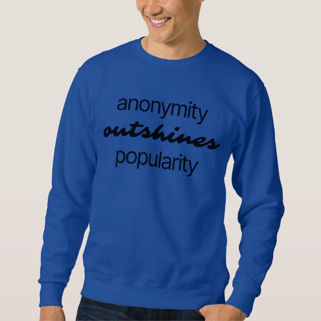 Sudadera básica para hombre Anonimato (Anverso)