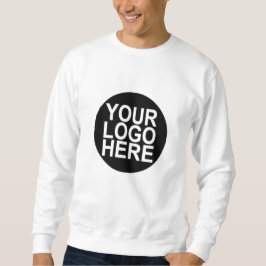 Sudadera básica para hombre - Blanco Agregar logot
