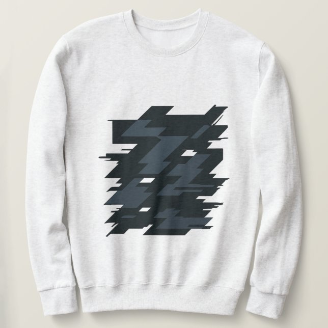 Sudadera básica para hombre de arte glitch (Anverso del diseño)