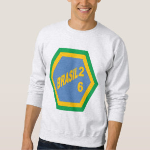 Sudadera básica para hombre gris ceniza BRASIL 26