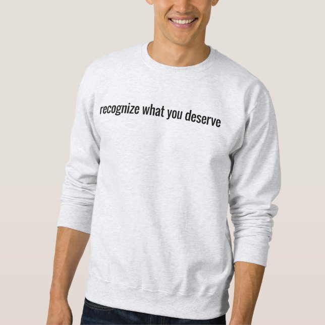 Sudadera básica para hombre Lo que mereces (Anverso)