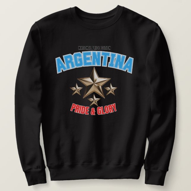 Sudadera básica para hombre Orgullo Nacional de Ar (Anverso del diseño)