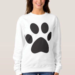 Sudadera básica para mujer con estampado de huella