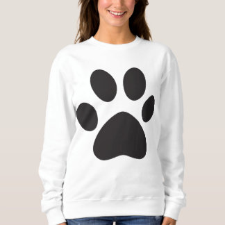 Sudadera básica para mujer con estampado de huella