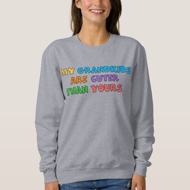 Sudadera básica para mujer con nietos más lindos (Anverso)