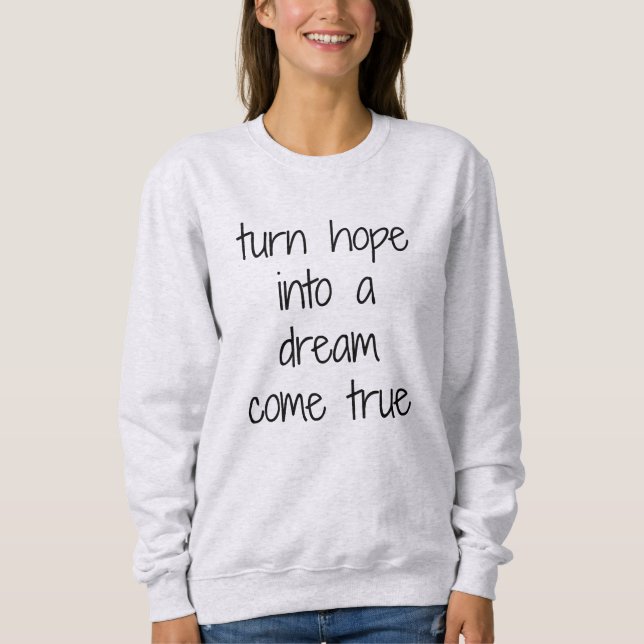 Sudadera básica para mujer Sueño Hecho Realidad (Anverso)
