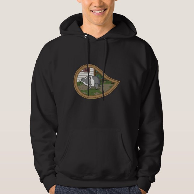 Sudadera Basil, la camiseta oscura de los cerdos (Anverso)