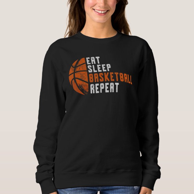 Sudadera Basketball Coach Eat Sleep Basketball Repeat Baske (Anverso)