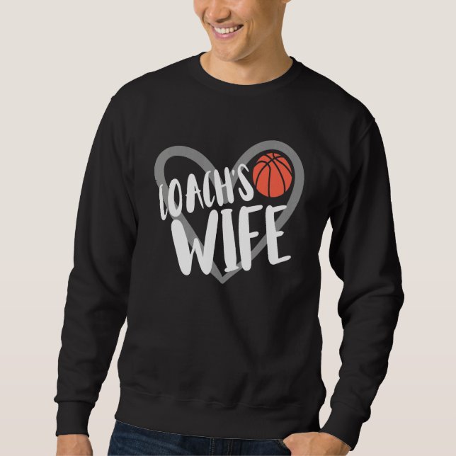 Sudadera Basketball Coach's Wife Heart (Anverso)