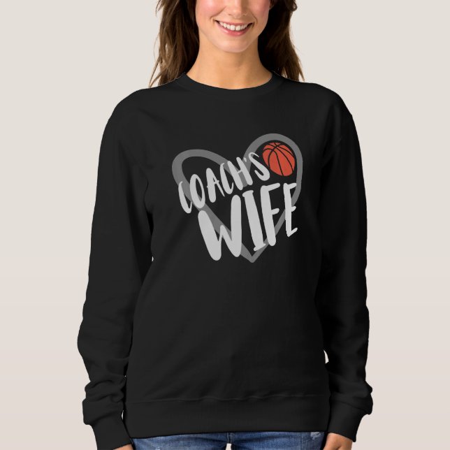 Sudadera Basketball Coach's Wife Heart  (Anverso)