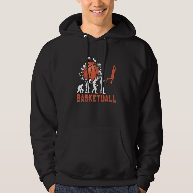 Sudadera Basketball Evolution From Monkey To Men BBall Dunk (Anverso)