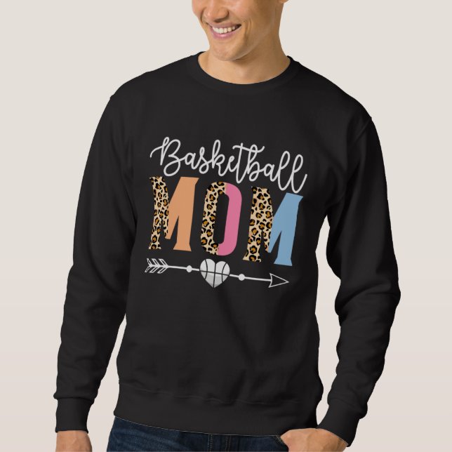 Sudadera Basketball Mom Cute Basketball Game Mother s Day L (Anverso)