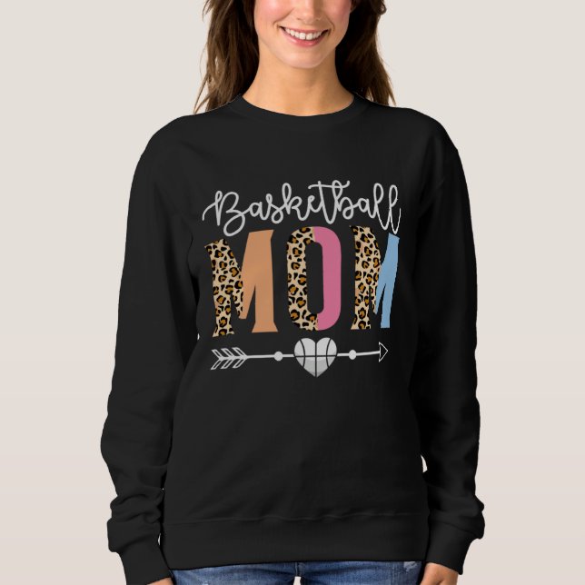 Sudadera Basketball Mom Cute Basketball Game Mother s Day L (Anverso)