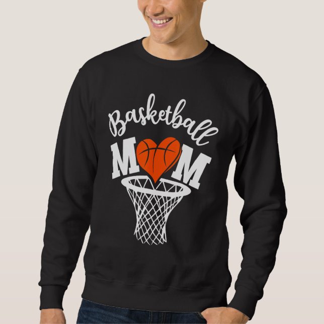 Sudadera Basketball Mom Cute  Distressed Leopard Mother s D (Anverso)