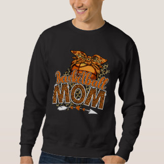 Sudadera Basketball Mom Mama Mother's Day Leopard Sport Mom