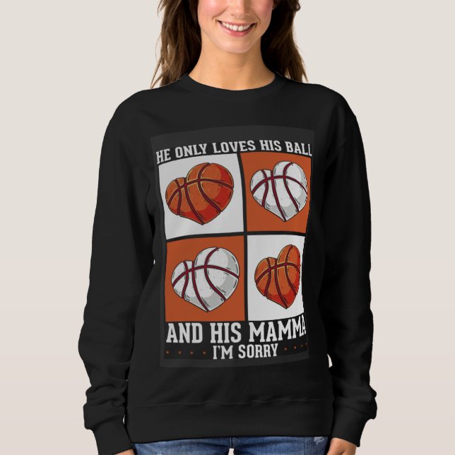 Sudadera Basketball Mom Mothers Day Motherhood Basketball   (Anverso)