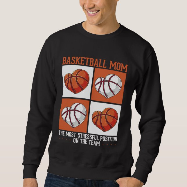 Sudadera Basketball Mom Mothers Day Motherhood Best Mom Eve (Anverso)