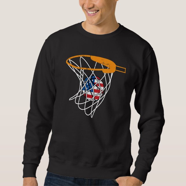 Sudadera Basketball Net 4th Of July Retro Sports Player Ath (Anverso)