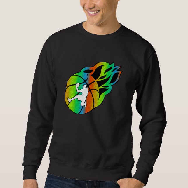 Sudadera Basketball with Flames (Anverso)
