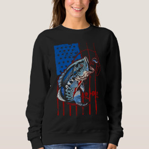 Sudadera Bass Fish Uu Bandera Estadounidense Patriótica Pes