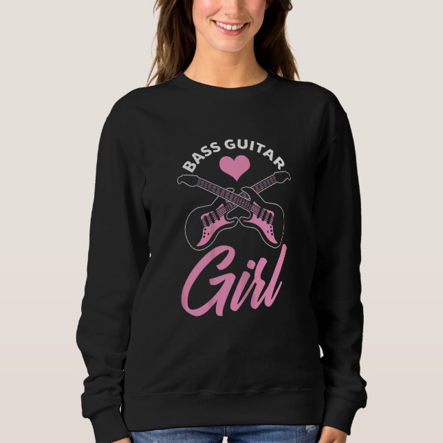 Sudadera Bass Guitar Battend Mujeres Y Chicas Bass Player 5 (Anverso)