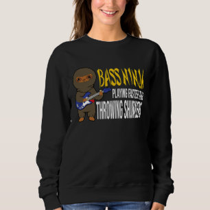 Sudadera Bass Ninja tocando más rápido que lanzando shurike