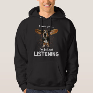 Sudadera Basset Hound Escucho que no estás escuchando