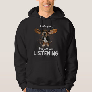 Sudadera Basset Hound Escucho que no estás escuchando