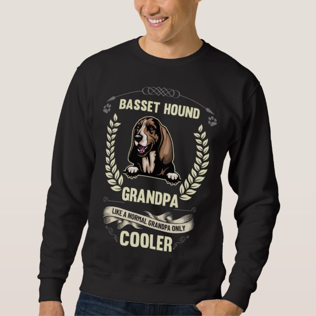 Sudadera Basset Hound Grandpa Like A Normal Grandpa Only Co (Anverso)