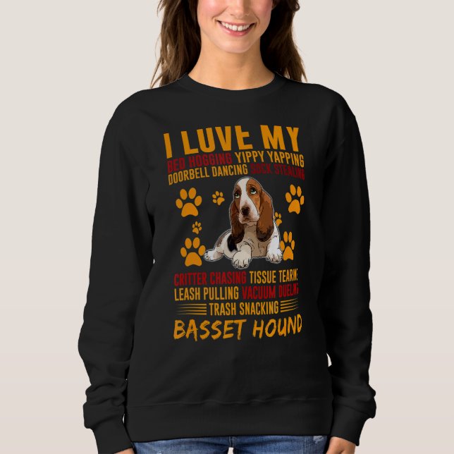 Sudadera Basset Hound Personal Stalker Para El Propietario  (Anverso)
