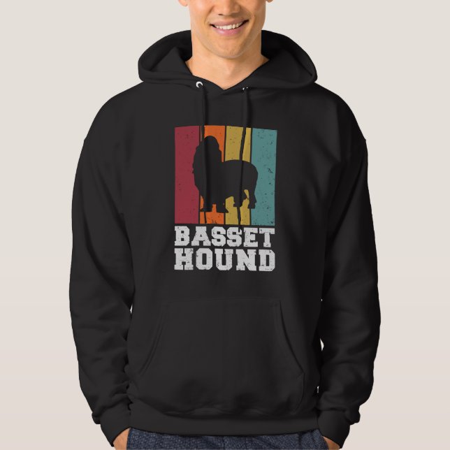 Sudadera Basset Hound Vintage  1 (Anverso)