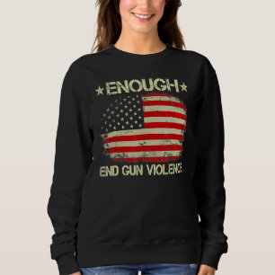 Sudadera Basta de violencia de pistolas acabadas, vintage d