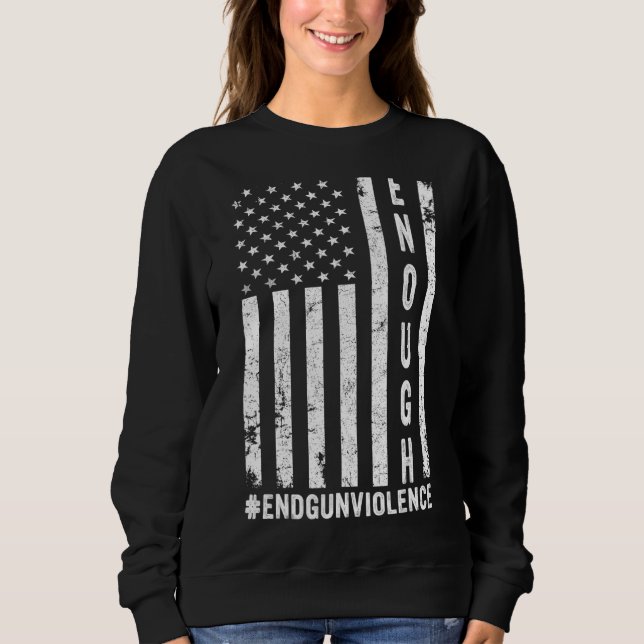Sudadera Basta de violencia de pistolas sin violencia de ar (Anverso)