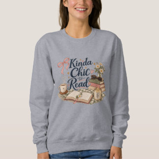 Sudadera Bastante Chic para Leer Estética de Amante de Libr