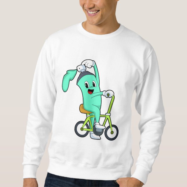 Sudadera Bastón de spray con bicicleta (Anverso)