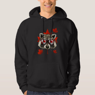 Sudadera Basura de la bandera de Canadá hoja de arce mapach