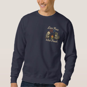 Sudadera Basura libre de vida y comida Gracioso Patriótic