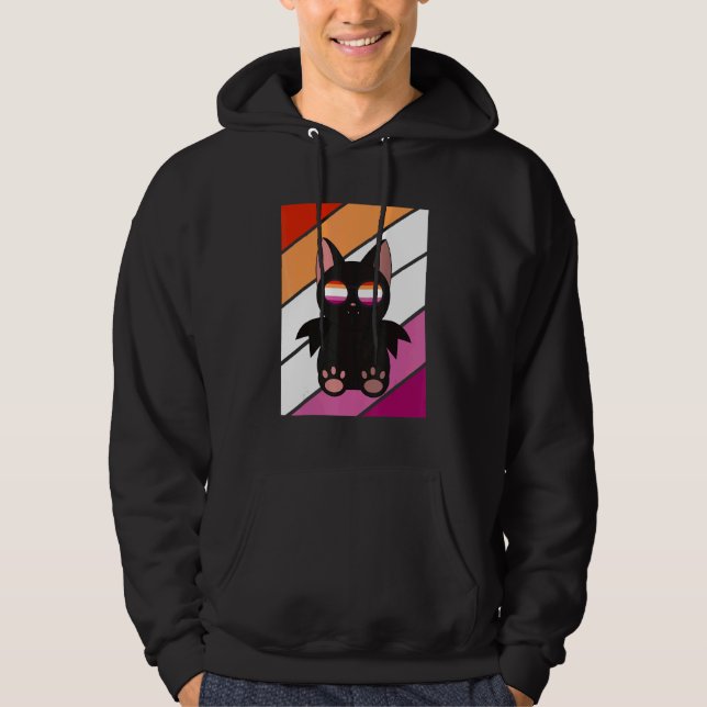 Sudadera Bat With Pride Lesbian Flag LGBTQ Proud Ally Pride (Anverso)